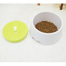 No Spill Do Not Wet the Pet Bowl No Splash Dog Cat Dish Feeder Water Drinker -Green