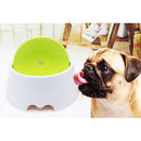 No Spill Do Not Wet the Pet Bowl No Splash Dog Cat Dish Feeder Water Drinker -Green