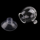 Aquarium Fish Tank Glass Feeding Cup Holder Oval Aquatic Feeder with Sucker