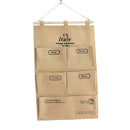 Wall Hanging Storage Bag Organizer Toy Cosmetic Key Socks Underwear Holder with 5 Pockets