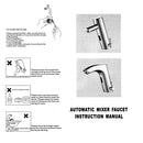 Brass Automatic Infrared Sensor Sink Basin Faucet Hands Free Auto Mixer Tap