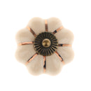 Ceramic Cute Pumpkin Style Kitchen Cabinet Pull Knob Handle Hardware White