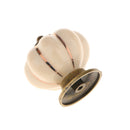 Ceramic Cute Pumpkin Style Kitchen Cabinet Pull Knob Handle Hardware White