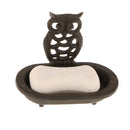 Rustic Cast Iron Owl Design Soap Holder Soap Dish Container for Home Farmhouse Hotel Decor