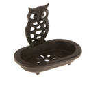 Rustic Cast Iron Owl Design Soap Holder Soap Dish Container for Home Farmhouse Hotel Decor