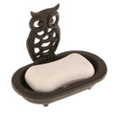 Rustic Cast Iron Owl Design Soap Holder Soap Dish Container for Home Farmhouse Hotel Decor