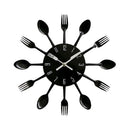12H Display Clock Creative 3D 12x2inch Silent Slip Wall Clock Sticker Decal, 12inch Dia