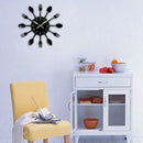 12H Display Clock Creative 3D 12x2inch Silent Slip Wall Clock Sticker Decal, 12inch Dia