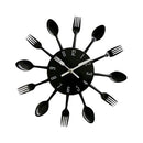 12H Display Clock Creative 3D 12x2inch Silent Slip Wall Clock Sticker Decal, 12inch Dia