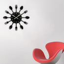 12H Display Clock Creative 3D 12x2inch Silent Slip Wall Clock Sticker Decal, 12inch Dia