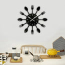 12H Display Clock Creative 3D 12x2inch Silent Slip Wall Clock Sticker Decal, 12inch Dia