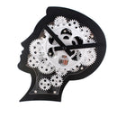 Battery Powered 3D Metal Human Brain Gear Wall Clock Decorative Clock Collectable Gift