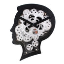 Battery Powered 3D Metal Human Brain Gear Wall Clock Decorative Clock Collectable Gift
