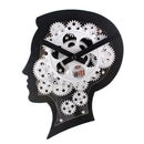 Battery Powered 3D Metal Human Brain Gear Wall Clock Decorative Clock Collectable Gift