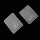 2x Reusable Strong Wall Hook Clothes Bag Bathroom Towel Hanger Holder 8x6cm