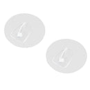 2 Round Adhesive Wall Hook Traceless Sticky Clothes Towel Hanger 6.5x6.5cm