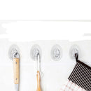 2 Round Adhesive Wall Hook Traceless Sticky Clothes Towel Hanger 6.5x6.5cm
