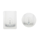 Set 2pcs Adhesive Wall Hook Traceless Sticky Clothes Towel Coat Hanger, Round+Square
