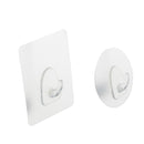 Set 2pcs Adhesive Wall Hook Traceless Sticky Clothes Towel Coat Hanger, Round+Square