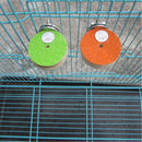 Wood Bites Gnawing Bird Cage Paw Grinding Parrot Perches Stand Chew Toy Platform ( Round )