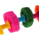 Colorful Pet Cage Hanging Toy Chew Toy Bird Parrot Hamster Rabbit with Bell