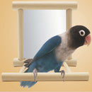 Bird Swing,Parrot Cage Toys, Swing Hanging Play with Mirror for Macaw African Greys Parakeet Cockatoo Cockatiel Conure Lovebirds Canaries 1PC