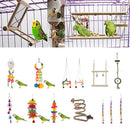 Bird Swing,Parrot Cage Toys, Swing Hanging Play with Mirror for Macaw African Greys Parakeet Cockatoo Cockatiel Conure Lovebirds Canaries 1PC