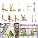 Bird Swing,Parrot Cage Toys, Swing Hanging Play with Mirror for Macaw African Greys Parakeet Cockatoo Cockatiel Conure Lovebirds Canaries 1PC