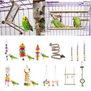 Bird Swing,Parrot Cage Toys, Swing Hanging Play with Mirror for Macaw African Greys Parakeet Cockatoo Cockatiel Conure Lovebirds Canaries 1PC