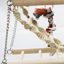 Double Deck Wooden Mouse Rat Hamster Ladder Crawling Bridge Pet Parrot Bird Toys