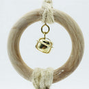 New Pet Parrot Bird Toy Cages Hanging Toys Wood Circle Swing Rope Climb Ladder with Bells