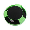 Cat Interactive Toys with a Running Mice and a Scratching Pad,Catch the Mouse,Cat Scratcher Catnip Toy,Green