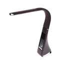 6W Dimmable LED Foldable Rechargable Reading Desk Table Lamp Leather-like Light /w Alarm Clock Calendar Temperature