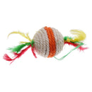 5Pc Cat Scratching Ball Feather Teaser Toy for Cat Kitten