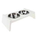 Puppy Dog Pet Cat Litter Food Feeding Weaning Stainless Steel Feeder Bowl