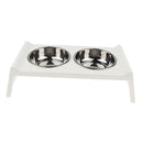 Puppy Dog Pet Cat Litter Food Feeding Weaning Stainless Steel Feeder Bowl