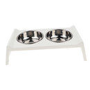 Puppy Dog Pet Cat Litter Food Feeding Weaning Stainless Steel Feeder Bowl