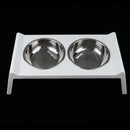 Puppy Dog Pet Cat Litter Food Feeding Weaning Stainless Steel Feeder Bowl