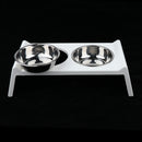 Puppy Dog Pet Cat Litter Food Feeding Weaning Stainless Steel Feeder Bowl