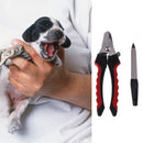 Professional Stainless Steel Pet Dog Cat Nail Toe Trimmer Clippers With FREE Nail File for Small, Medium and Large Dogs