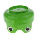 Food-grade Dog Bowl Non-slip Pet Bowl Spill-proof Cat Water Bowl with Suction Cup, Lovely Frog Pattern, Green