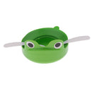Food-grade Dog Bowl Non-slip Pet Bowl Spill-proof Cat Water Bowl with Suction Cup, Lovely Frog Pattern, Green