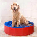 Foldable Pet Dogs Cats Swimming Cool Pools Round Shape Bathing Tub Dia. 80cm
