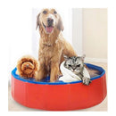 Foldable Pet Dogs Cats Swimming Cool Pools Round Shape Bathing Tub Dia. 80cm
