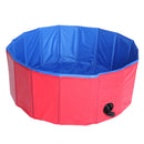 Foldable Pet Dogs Cats Swimming Cool Pools Round Shape Bathing Tub Dia. 80cm