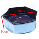 Foldable Pet Dogs Cats Swimming Cool Pools Round Shape Bathing Tub Dia. 30cm