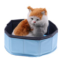 Foldable Pet Dogs Cats Swimming Cool Pools Round Shape Bathing Tub Dia. 30cm