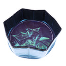 Foldable Pet Dogs Cats Swimming Cool Pools Round Shape Bathing Tub Dia. 30cm