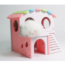 Wooden House Villa Cage Exercise Toys for Hamster Hedgehog Mouse Rat Guinea Pig