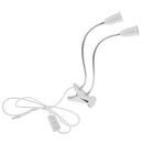E27 LED Planting Grow Light Clip On Flexible Lamp Holder EU Plug Dual Head